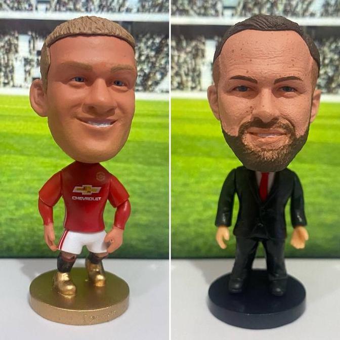 Miniatur Pemain Sepakbola Wayne Rooney Soccer Figure Soccerwe Figurine