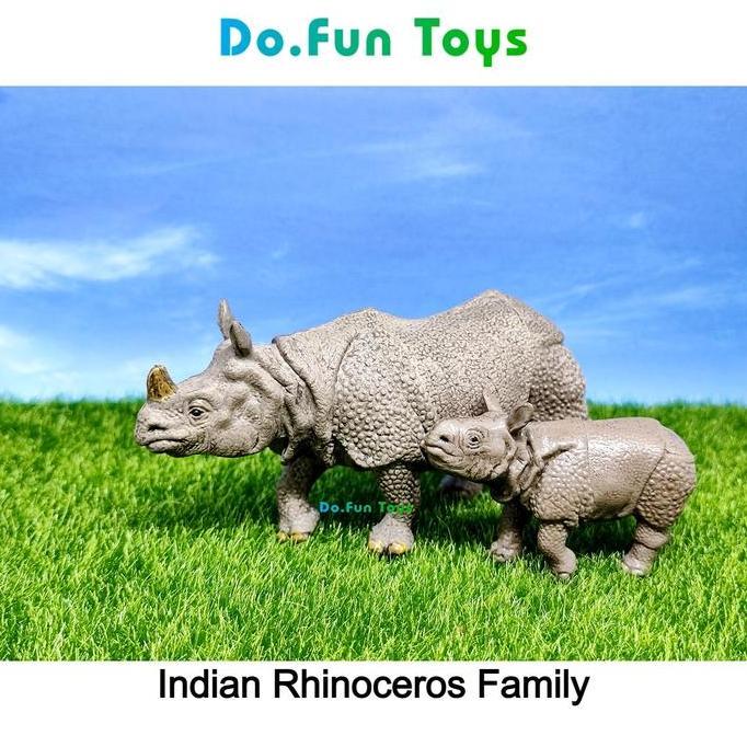 Indian Rhinoceros Animal Figure / Miniatur Binatang Badak India