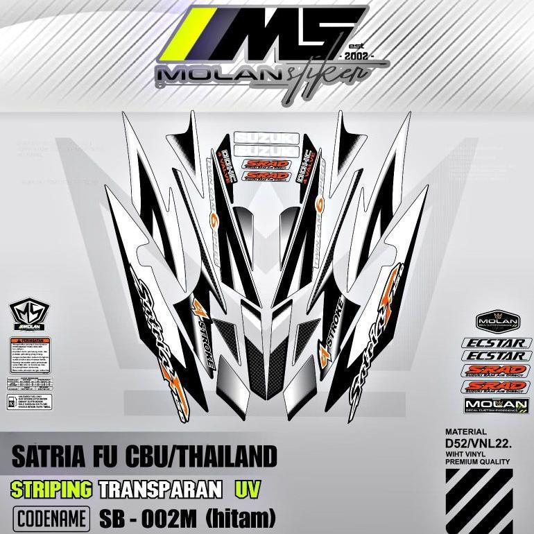 Decal Sticker Striping Variasi Transparan Uv Satria Fu Cbu Thailand 2005/2006 Suzuki Satria Fu 150 T