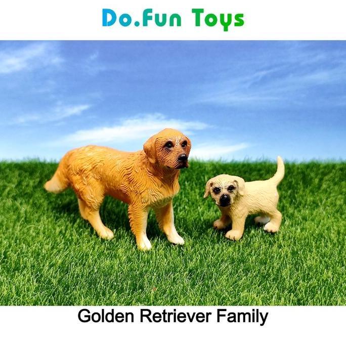 Golden Retriever Dog Figure/ Miniatur Mainan Anjing Golden Retriever
