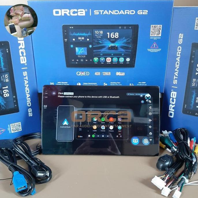 Head Unit Android ORCA TERBARU RAM 4GB + 128 GB NFC NEW STANDARD ORCA G2 ANDROID 9" / 10" INCH ORCA