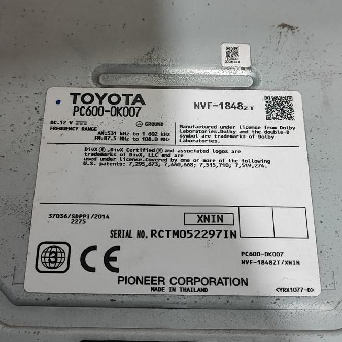 head unit pioneer 9 inch fortuner 2016-2024 inova reborn