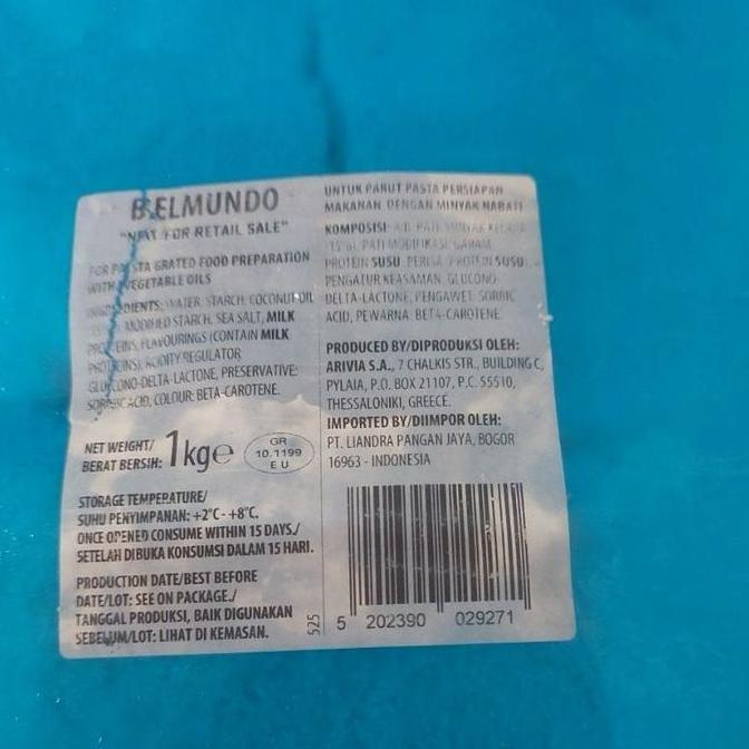 New- keju Parmesan Belmundo kemasan 1kg parmesan keju bubuk Belmundo keju parmesan import italia par