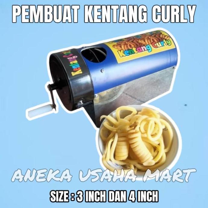 MESIN KENTANG SPIRAL+CURLY MURAH - MESIN KENTANG KERITING - MESIN PEMOTONG KENTANG SPIRAL
