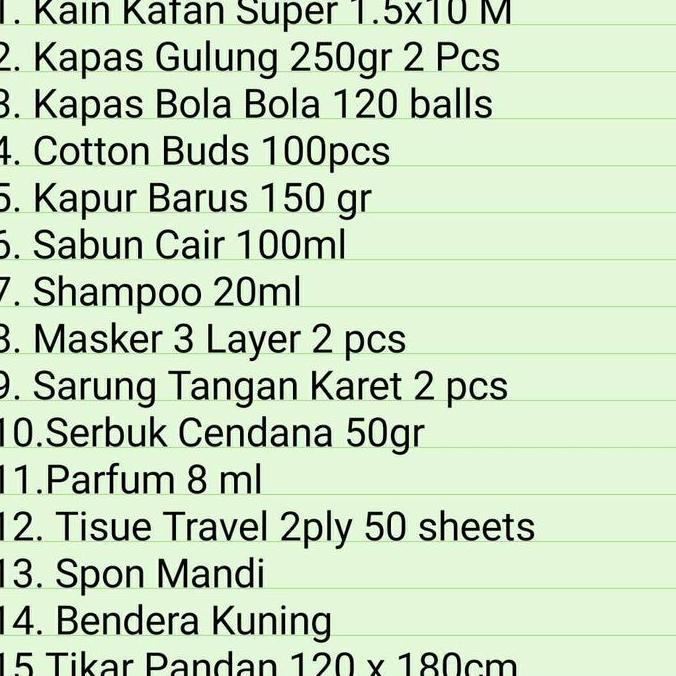 Set Lengkap Pengurusan Jenazah | Kain Kafan Siap Pakai untuk Laki-Laki Terlaris