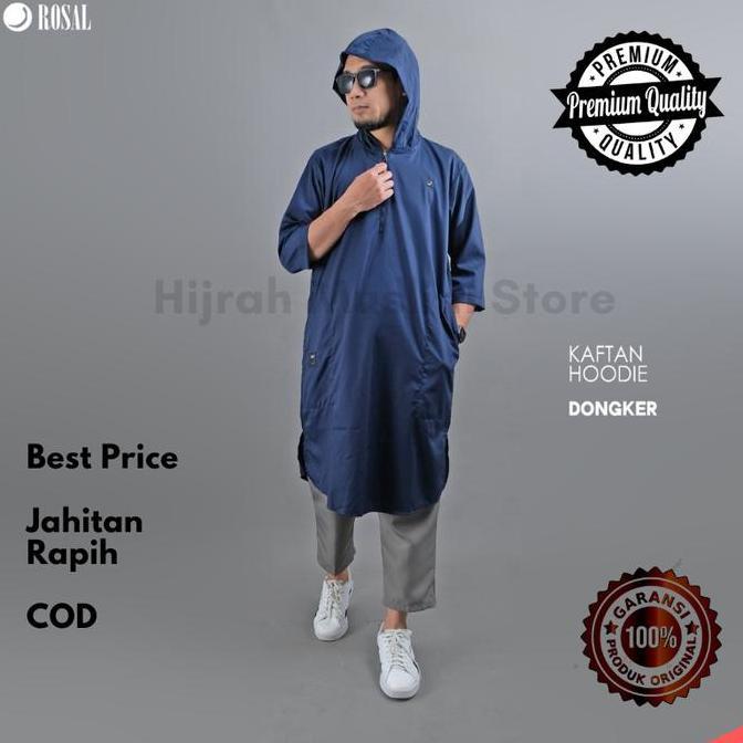 Gamis Hoodie Rompi Sholat kaos kurta jubah koko baju muslim pria COD Terlaris