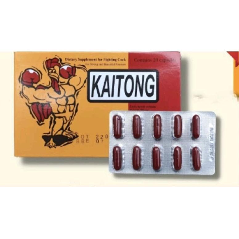 Kaitong Thai Obat Vitamin Ayam Adu Penambah Tenaga Agresif Mental 10,Capsuls