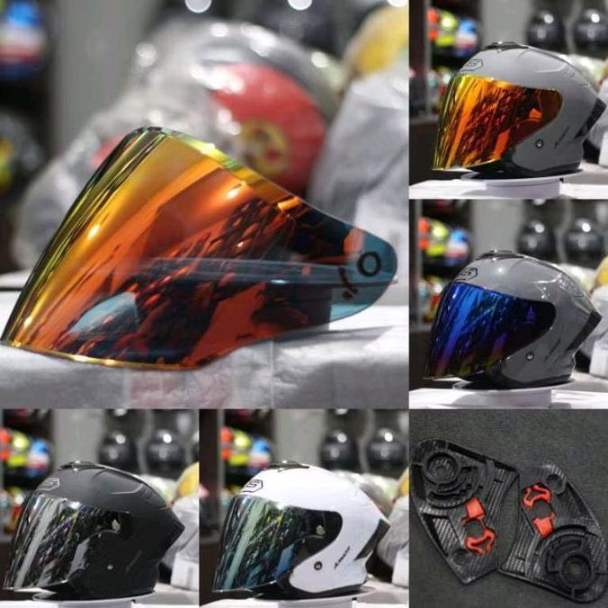 kaca helm ink Centro Iridium-Smoke dan Clear untuk Perlindungan Optimal kaca helm