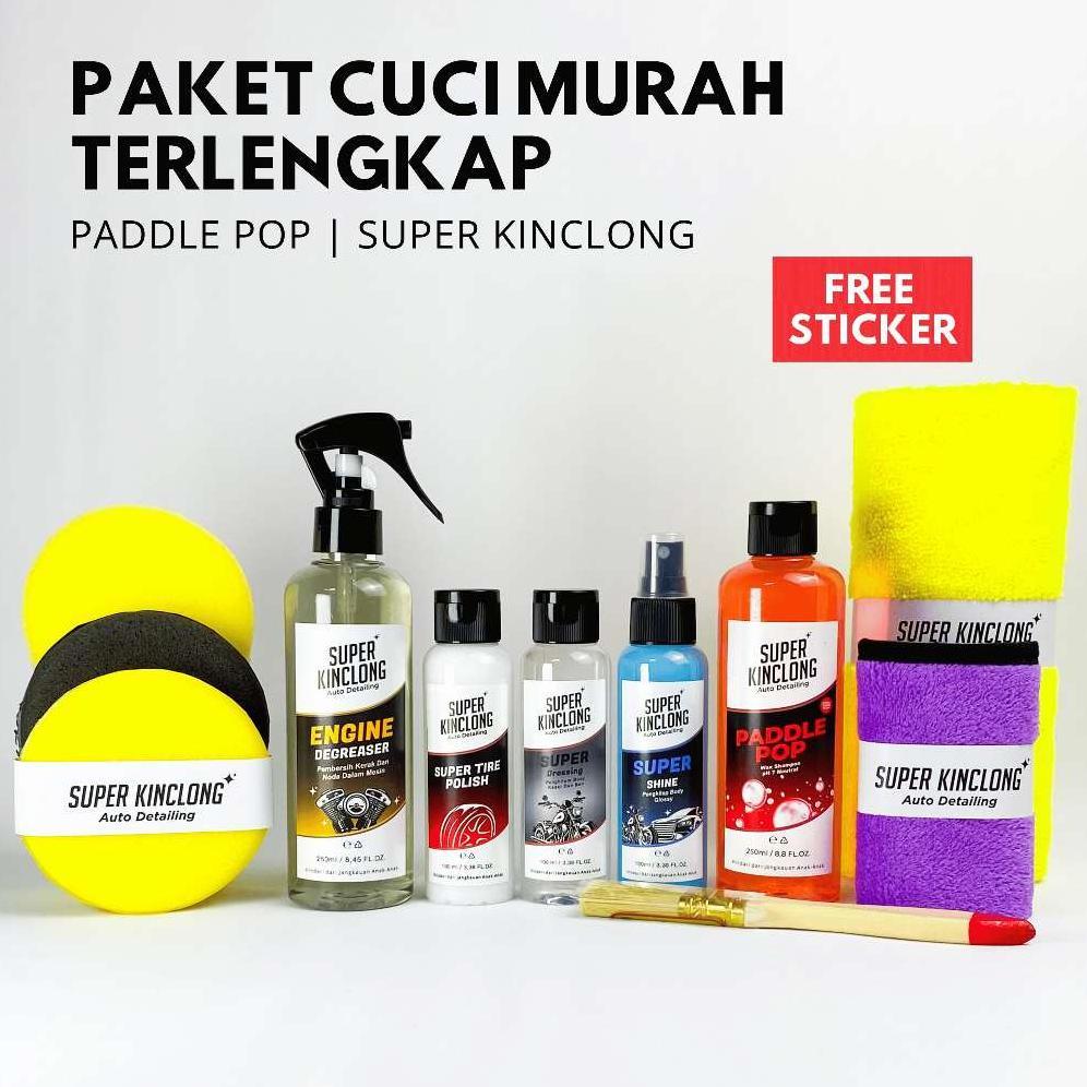 Menyangstore - Paket Cuci Murah Terlengkap By Super Kinclong | Sabun Cuci Motor Mobil | Pengkilap Bo