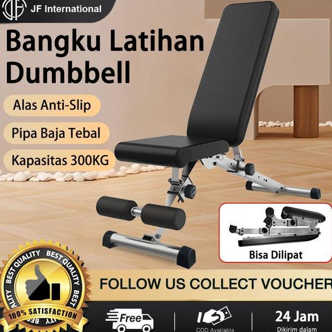 JF Bangku angkat beban & dumbel/ Kursi sit-up/Bangku dumbel /Bangku bench press gym/Untuk latihan ru
