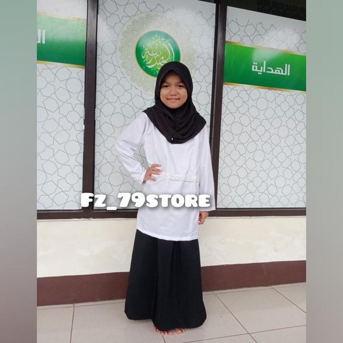 baju SETELAN sekolah hitam putih anak perempuan SD/TPA