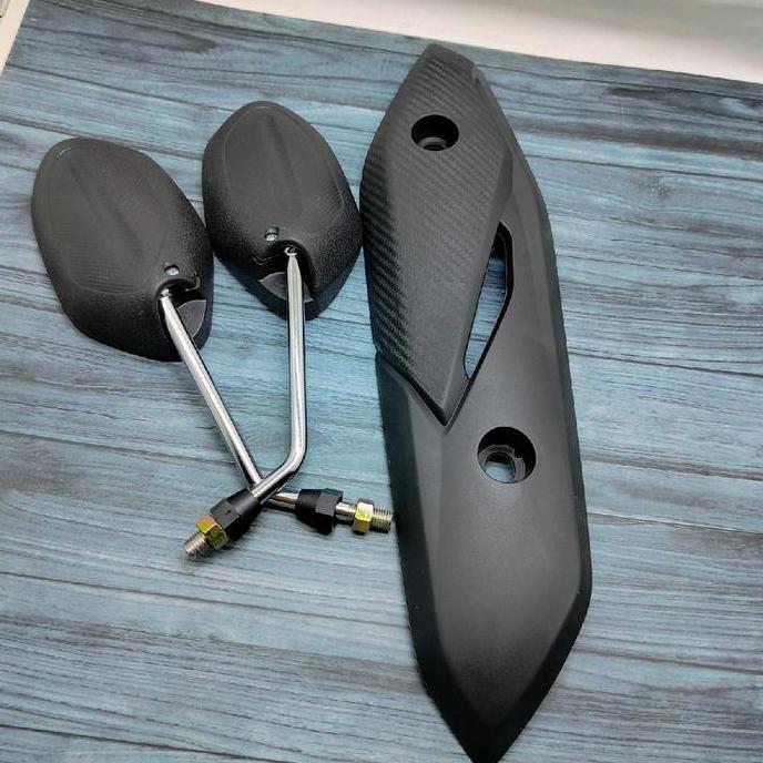 DS169 >> tameng knalpot beat 2015-2019 + spion beat chkrome standar ori tutup pelindung knalpot Moto