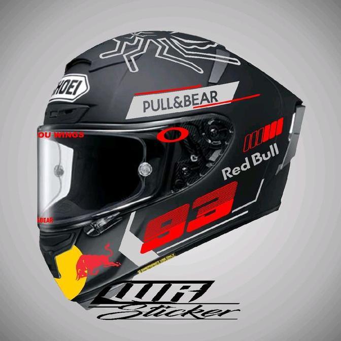 DR299 >> keren stiker helem full face redbull Helmet helm full face