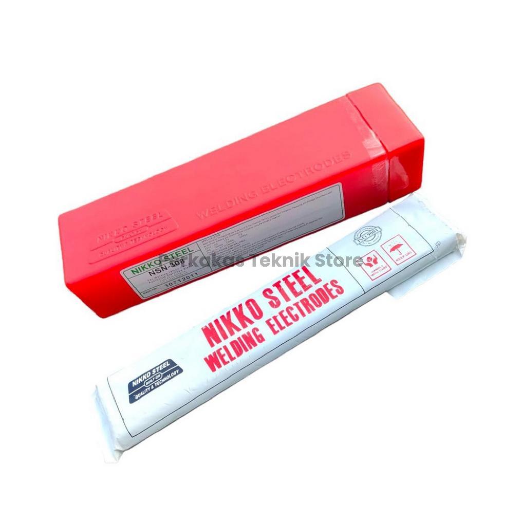 Kawat Las NSN308 2.6mm 3.2mm 4mm NIKKO STEEL Elektroda NSN 308 2.6 3.2 4 Welding Listrik Kemasan Per