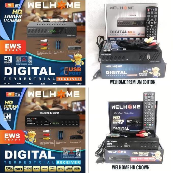 DF85 - Set Top Box DVB-T2 Welhome - Set Top Box Antena Tv Welhome Set Box