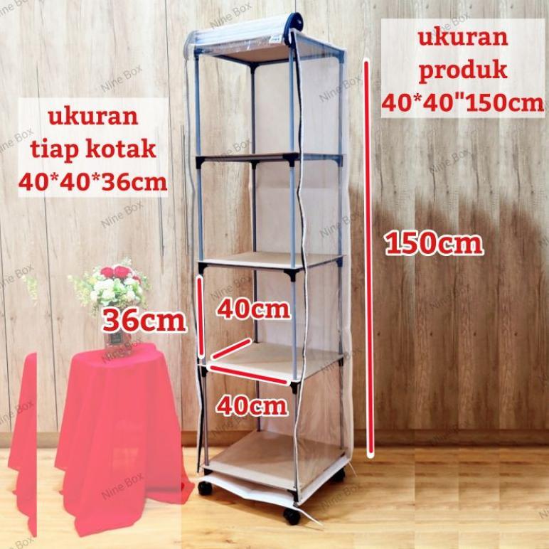 Nine Box rak helm 4 ruang anti debu/rak display gundam/lemari pajang gundam/rak gundam/lemari lego