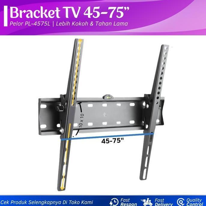 DA13 >> Bracket TV LED LCD 45-75 Inch Gerak Naik Turun Inch Universal Breket TV Dinding 45-75 Inch B