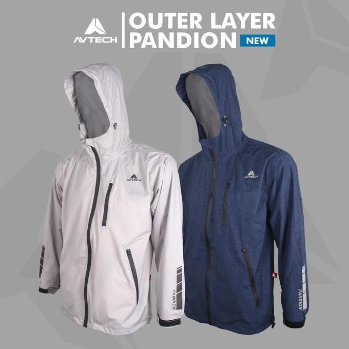 Avtech - Jaket Windbreaker Water Repellent Outdoor Hiking Gunung Motor Harian Hujan - Pandion