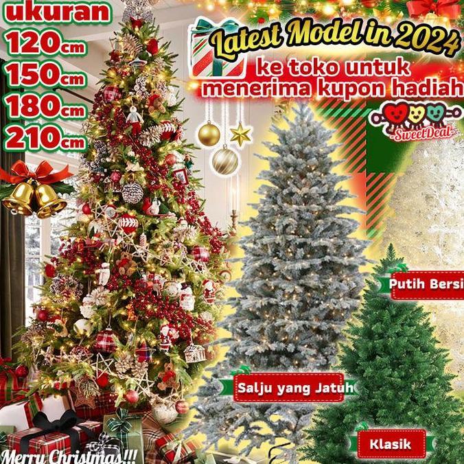 Hiasan Natal Christmas Tree Pohon Natal Model Baru 2025 Pohon Natal 2 Meter Model Baru Hiasan Pohon 