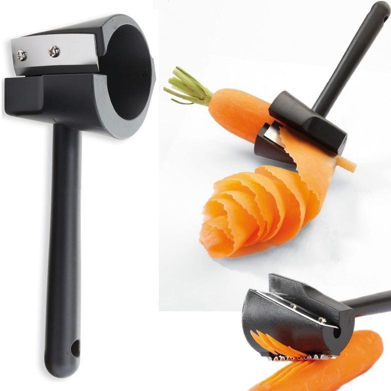 Bisa Cod Spiral Pengupas Wortel Stainless Steel Kentang Wortel Spiral Cutter Bentuk Spiral Pemotong 