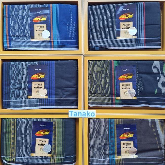 Sarung Tenun Atlas Premium 745 Kain Sarung Atlas Dobby Kembang Motif
