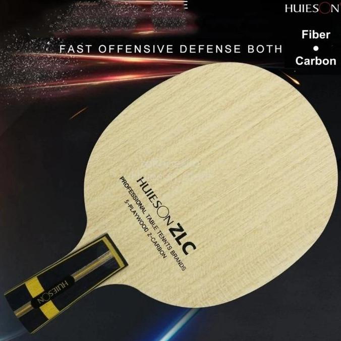 TERBARU - Huieson Bet Penhold Tenis meja blade 5ply wood 2ply ZL Carbon Fiber