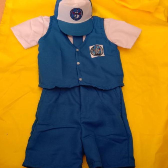 Seragam TK Nasional Biru Pendek
