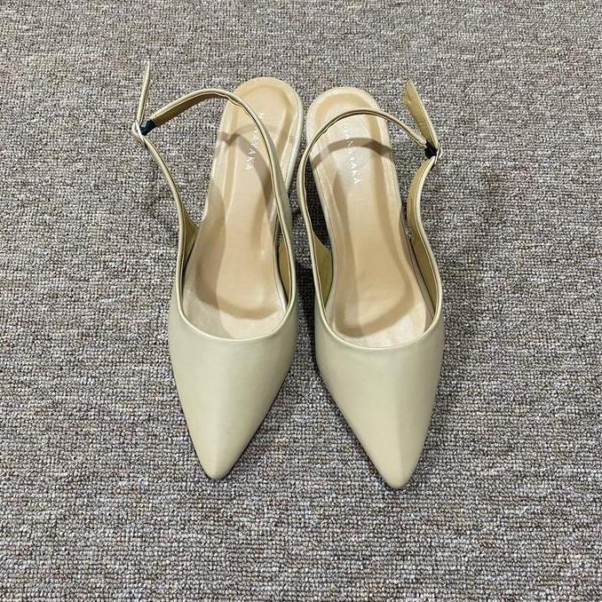 Hanayaka Mules Wanita Amber Hak Lancip 5Cm Pointed Toe