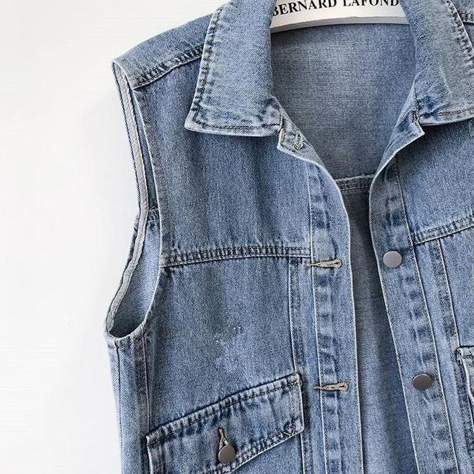 987-Rompi Jeans Wanita Korean Girls Rompi Cantik Atasan Panjang