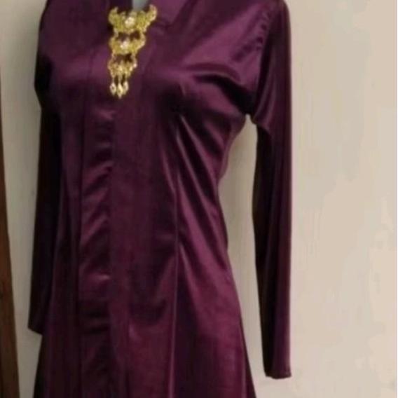 Kebaya Beludru Tunik Kartini Dewasa Dress Panjang