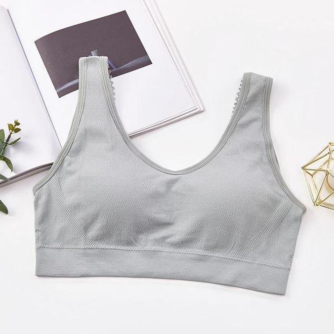 DN43 - Tanktop bra jumbo Bh Busa Big Size Sport Bra tanpa kawat busa halus muat ld 100-135