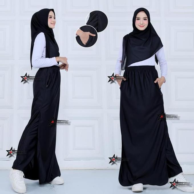 DS162 - Rok Celana Olahraga Senam Muslimah (ROCELA) / Celana Rok Training Olahraga / Bawahan Olahrag