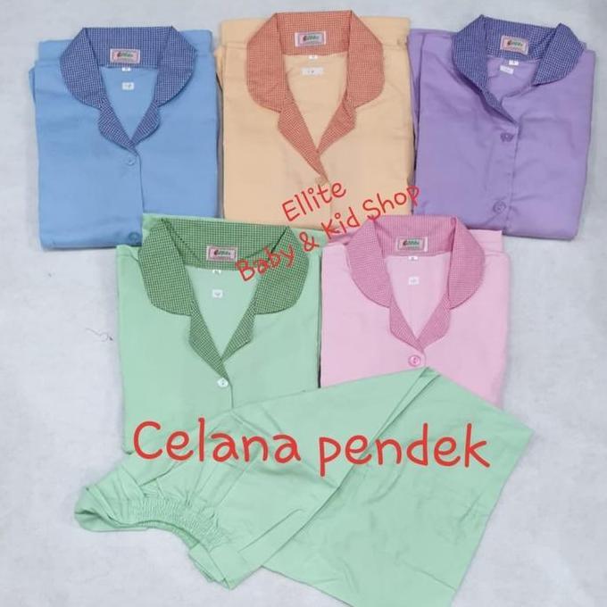 Baju Seragam Suster / Baby Sitter / Nanny - Baju Pendek Celana Pendek