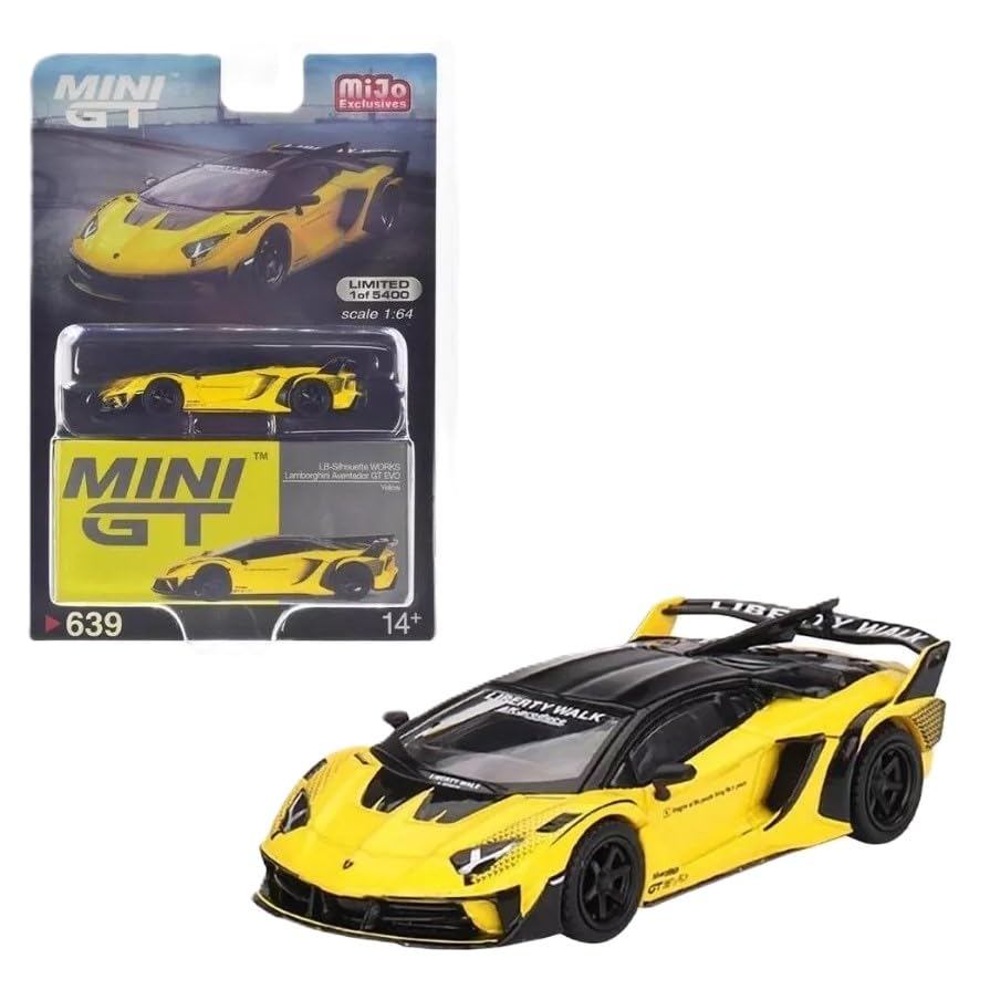Mini GT 639 Lamborghini LB-Silhouette WORKS Aventador GT EVO Yellow