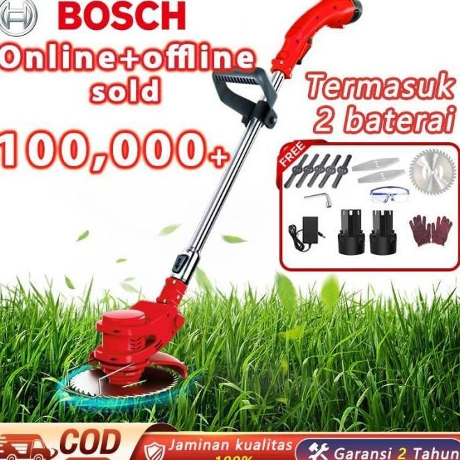 Dudung Tani - Bosch Mesin Potong Rumput Pemotong Rumput Listrik Pemangkas Rumput Dengan Baterai Li-I