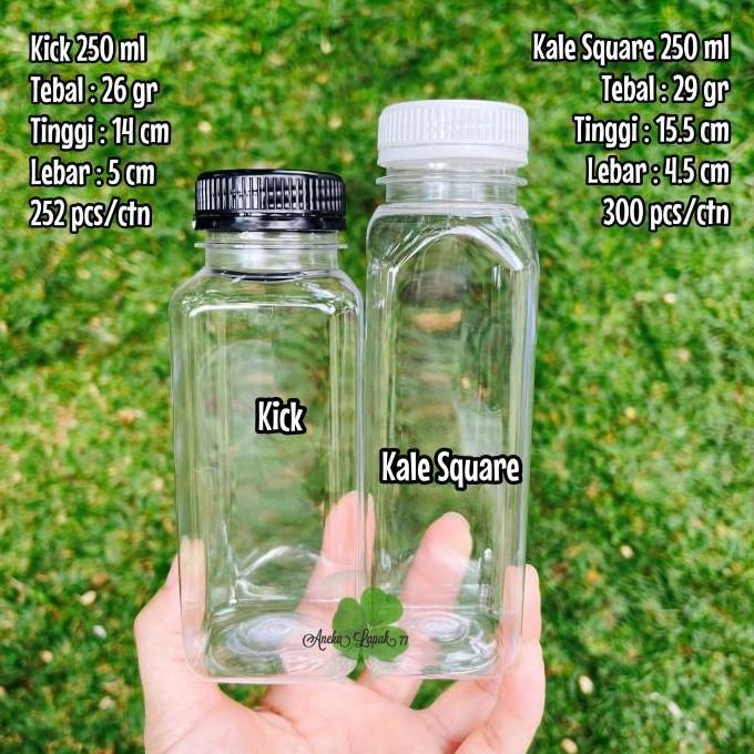 Botol Kale Square 250 Ml Kick 250 Botol Plastik 250 Ml Grosir Dus