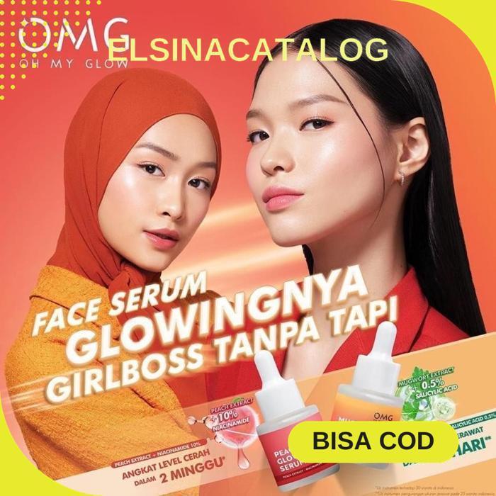 er-23 OMG Oh My Glow Bright Booster Peach Glowing Skincare Face Wash Moisturizing Toner Mugwort Acne