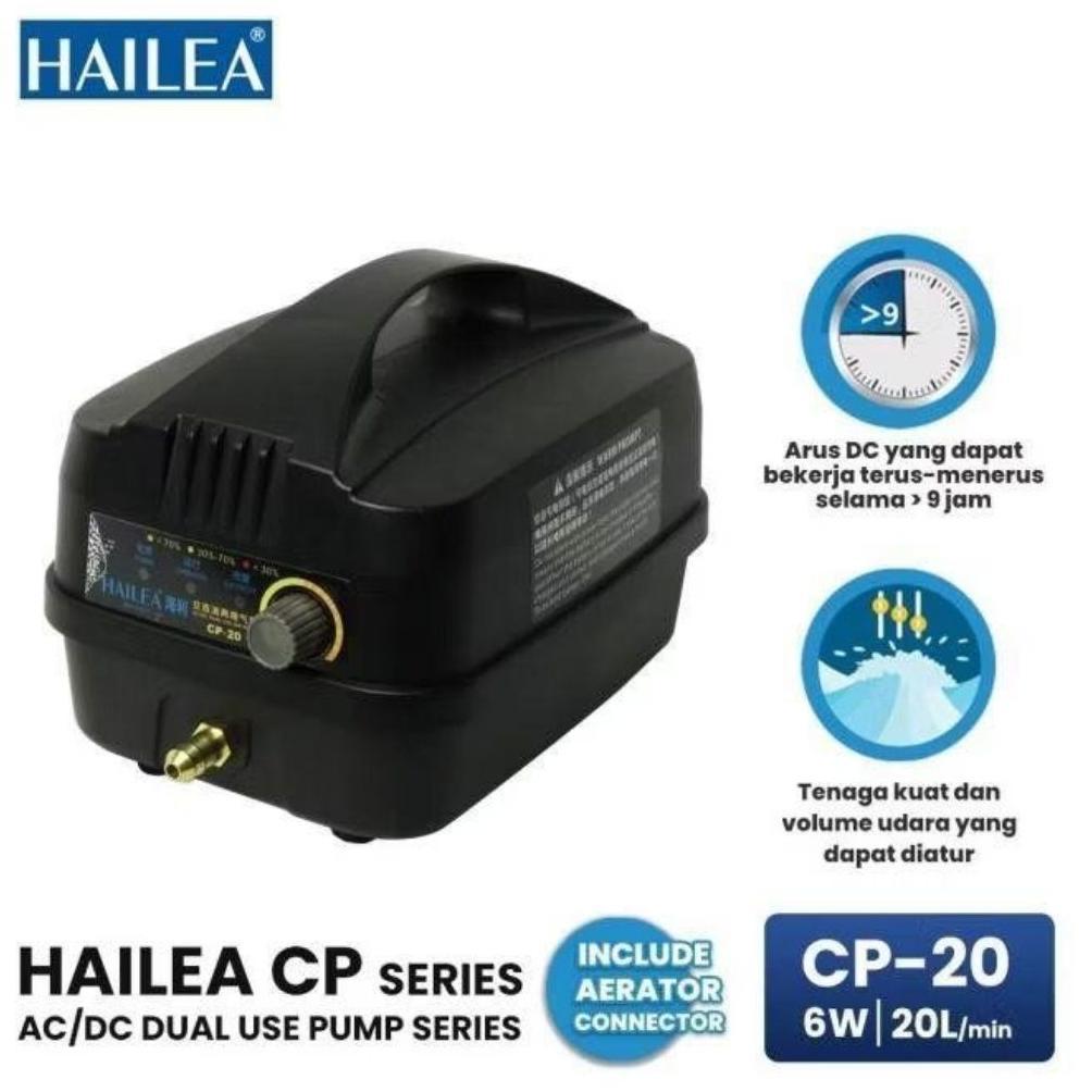 Mesin Aerator Hailea CP20 (mesin pompa udara aerator aquarium kolam ikan hias)