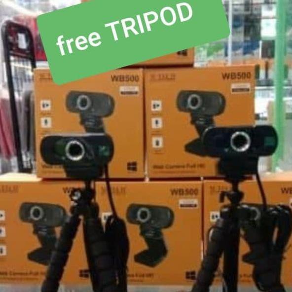 TERMURAH - Webcam MTech WB500 1080p Full HD Web Camera Full HD INCLUDED TRIPOD