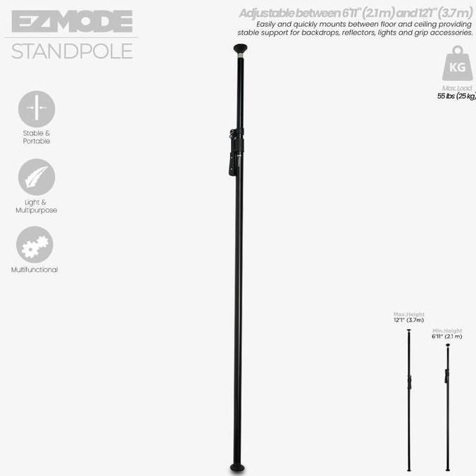 EZMODE Stand pole Support System with Grip System for Lighting and Studio Backdrop Stand Varipole Ma