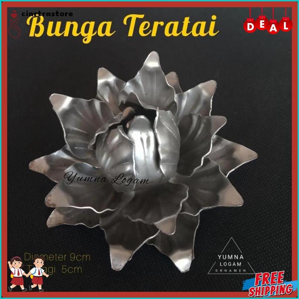 50% Off Bunga Teratai Ornamen Pagar Besi