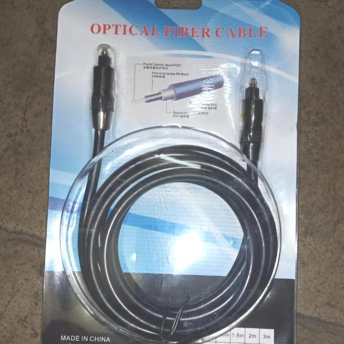 TERMURAH - Kabel digital fiber optik/ Kabel optik/ Optik audio Biru Male Metal