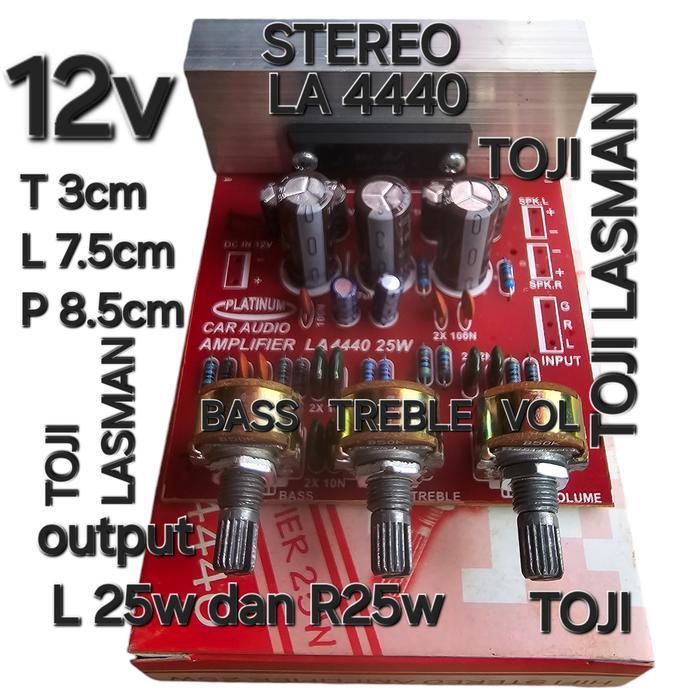 la4440 12v car aktif aktiv speaker pcb kit stereo 12 v volt la 4440 KIT PCB MODUL AMPLIFIER AMPLI au