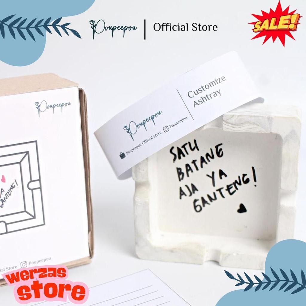 Cod Poupeepou - Asbak Rokok Custom Nama | Customized Ashtray | Asbak Kata Kata Aesthetic