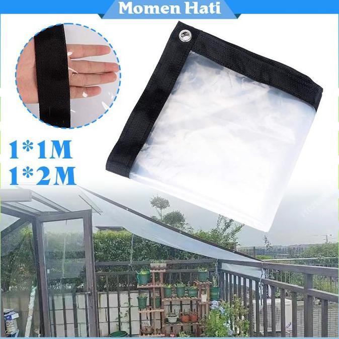 SHISHIO Plastik Terpal Bening Tebal / Tirai Plastik Outdoor Dengan Tali