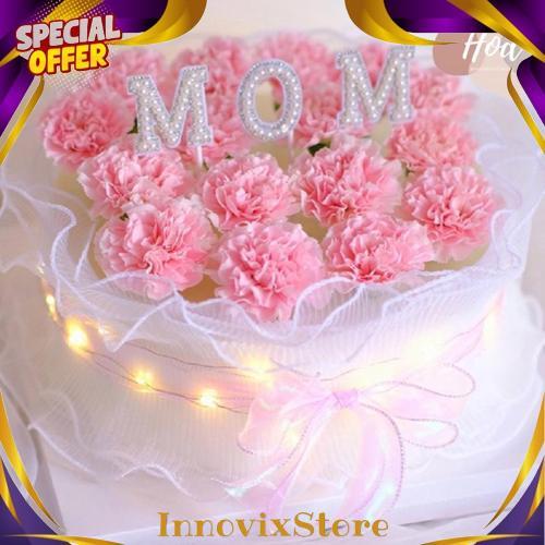 Terlaris Hiasan Renda Cake Tulisan Mom Model Bouquet Lace Topper Untuk Hari Ibu Birthday Valentine M