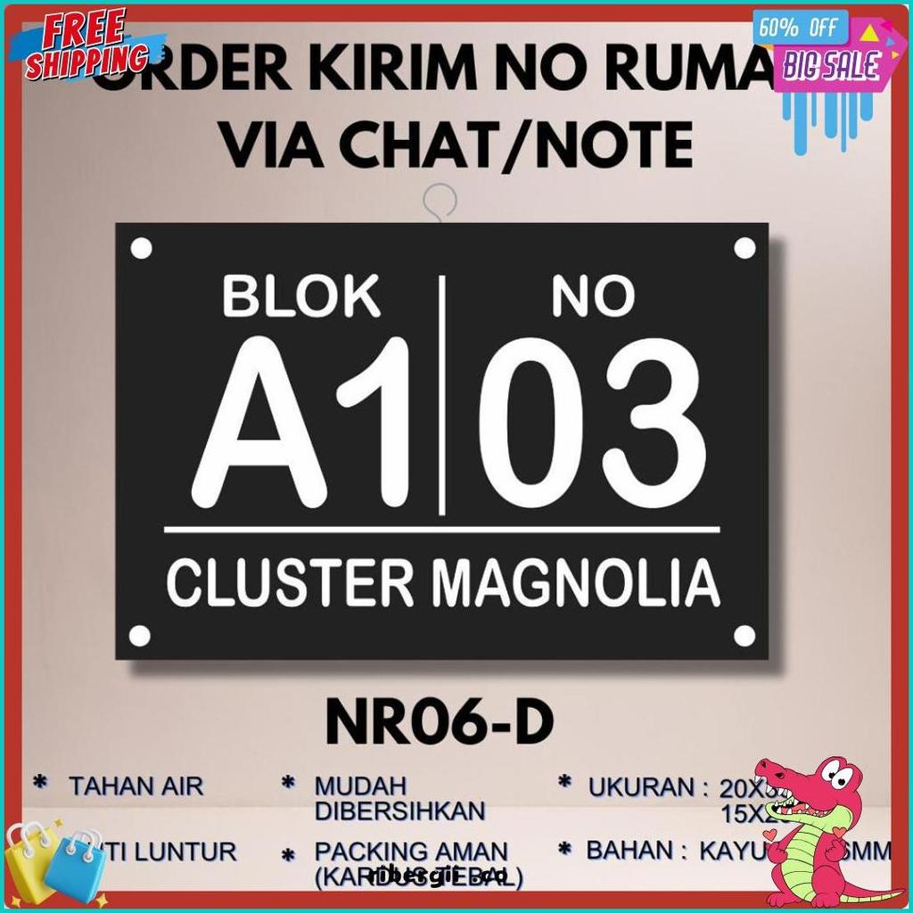 50% Off Geunggeu - Plat Nomor Rumah Minialis Hiasan Dinidng Blok Nomer Rumah Tempel