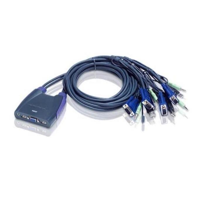 ATEN CS64US , KVM 4 Port USB , 1 Console (USB) 4 Pcs (USB) with Audio