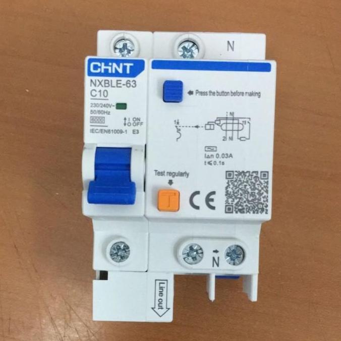 Promo rcbo chint 10a elcb chint nxble-32 10 ampere 30ma COD