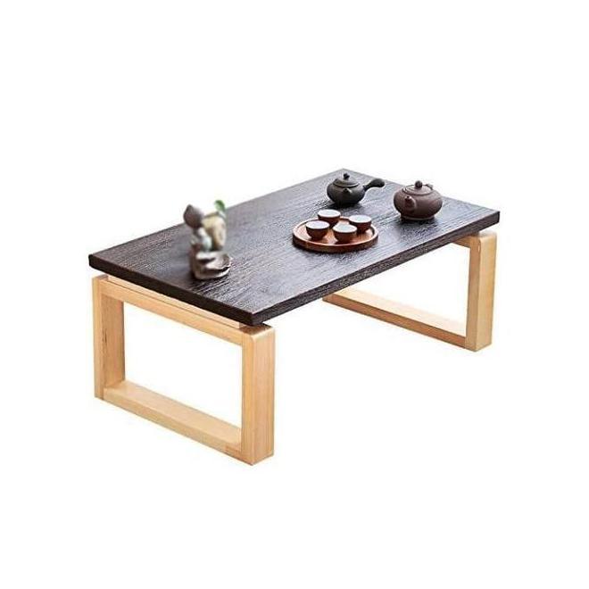 Meja Lesehan Kayu Minimalis Modern Estetik Aesthetic Multifungsi Meja Kopi Santai Meja Belajar Anak